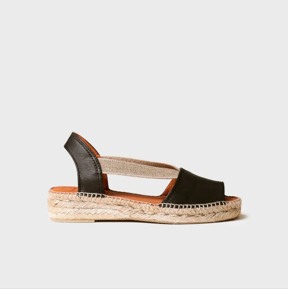 Toni Pons Black Etna Espadrille Sandals 6.5